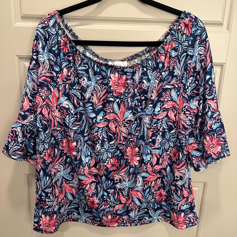 Stella Parker Women’s Blouse Floral Vine UPF 50 L